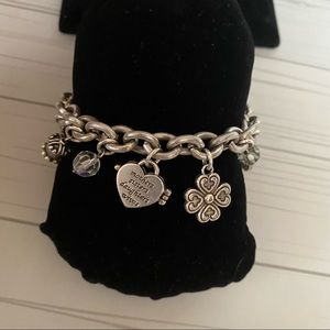 Brighton breast cancer charm bracelet